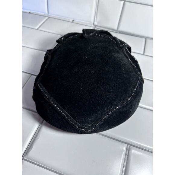 Helen Joyce Original New York Black Velour Vintage Hat With Rhinestones Fle’chet main image 6